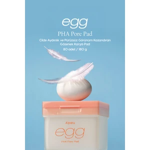 Cilde Aydınlık & Pürüzsüz Görünüm Kazandıran Gözenek Karşıtı Cilt Bakım Pedi A'pıeu Egg Pha Pore Pad
