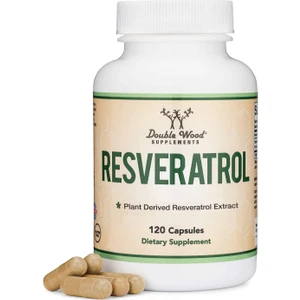 Double Wood Resveratrol Supplement 500  mg Per Serving 120 Capsules