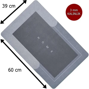 Tappetino Süper Su Emici Kaymaz Tabanlı Banyo Paspası 60x39 cm