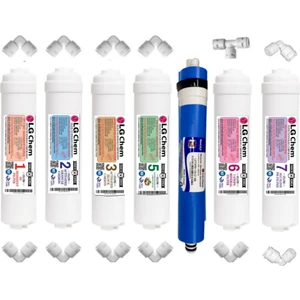 Chem Specıal 7 Filtre 14 Aşama Inlıne Quıck Gümüş Iyon Mineral Alkali 90 Gpd Nano Membranlı Filtre Seti