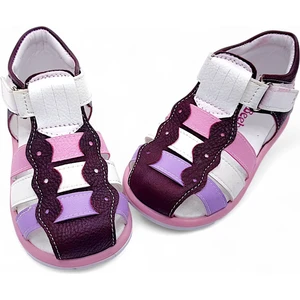 Ortopedik Kız Bebek ve Çocuk Sandaleti KBGCM2406 Bordo Pembe Beyaz 24