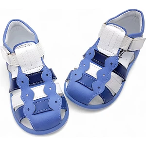 Ortopedik Erkek Bebek ve Çocuk Sandaleti EBGCM2406 Mavi Lacivert Beyaz 24