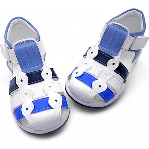 Ortopedik Erkek Bebek ve Çocuk Sandaleti EBGCM2406 Beyaz Lacivert Mavi 22