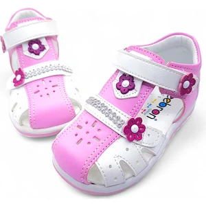 Ortopedik Kız Bebek ve Çocuk Sandaleti KBTKL2407 Pembe Beyaz 24
