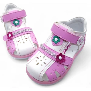 Ortopedik Kız Bebek ve Çocuk Sandaleti KBTKL2407 Beyaz Pembe 25