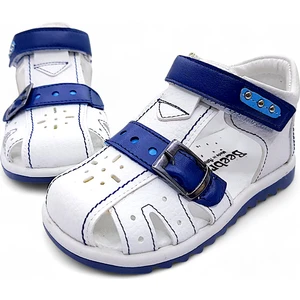 Ortopedik Erkek Bebek ve Çocuk Sandaleti EBTKL2407 Beyaz Lacivert 25