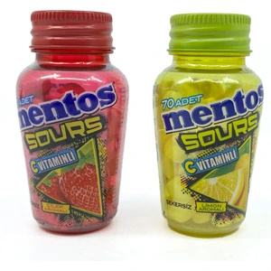 Sours Şekersiz Tatlandırıcılı C Vitaminli Limon ve Çilek Aromalı Tablet Şekerleme 49GR