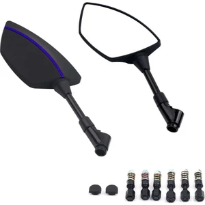 Motosiklet Aynası Mavi Dekorlu Universal Bağlantılı