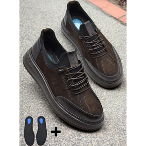 TAB550 Topuk Jelli Ortopedik Taban Hakiki Deri Erkek Ayakkabı Casual Günlük Erkek Ayakkabı POLİ Hafif Taban