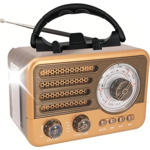 Raiseng R-137bt Müzik Seti Led Işıklı Fm Radyo Usb Micro Sd Mp3 Player Aux Bluetooth Hoparlör 16 Cm Boyunda Telefon Tutucu Özellikli