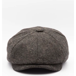 Erkek Kahve Balıksırtı Kasket 8 Parça Peaky Blinders Şapka