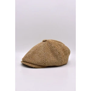 Erkek Zikzak Desenli 8 Parça Yünlü Ingiliz Kasket Şapka