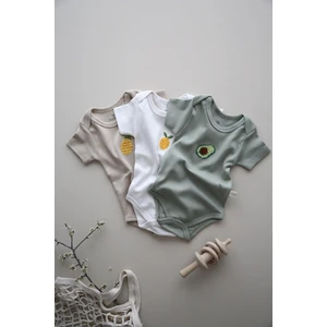 Ohlala Koala 3'lü Nakışlı Çıtçıtlı Badi - Zıbın Model 3