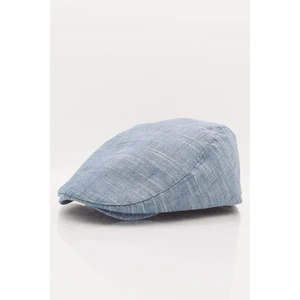 Erkek Mavi Kasket Keten Yazlık Flat Cap Şapka