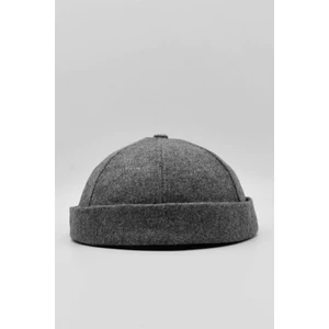 Kışlık Yeni Stil Yün Retro Hip-Hop Docker Şapka Gri