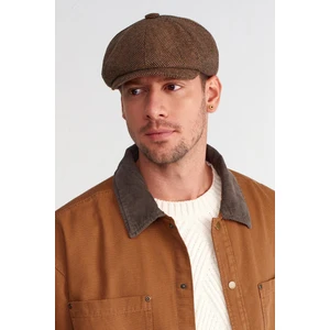 Erkek Kamel Balıksırtı Kasket 8 Parça Peaky Blinders Şapka