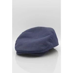 Erkek Lacivert Kasket Keten Yazlık Flat Cap Şapka