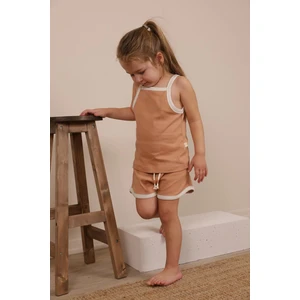 Ohlala Koala Sütlü Kahve Askılı Şortlu Takım