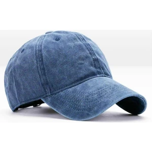 Erkek Eskitme Şapka Yazlık Outdoor Kep Kasket-Mavi