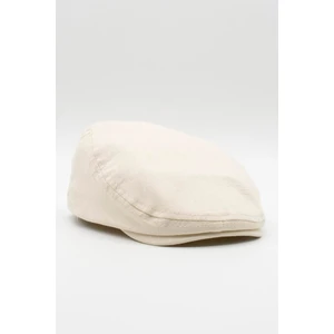 Erkek Düz Pamuklu Koyu Bej Flat Cap Kasket