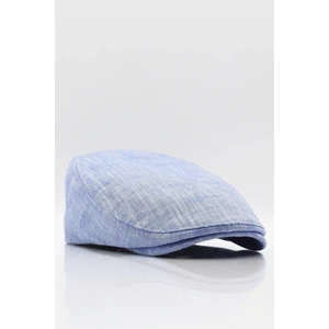 Erkek Düz Pamuklu Mavi Flat Cap Kasket