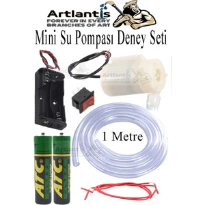 Mini Su Pompası Deney Seti 1 Adet Hortum Pil Yatağı Anahtar Mikro Dalgıç Pompa Solonoid Su Pompası Küçük Akvaryum Motoru