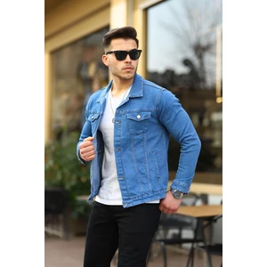 Erkek  Slim Fit Denim Kot Ceket
