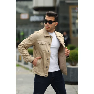 Erkek  Slim Fit Denim Kot Ceket