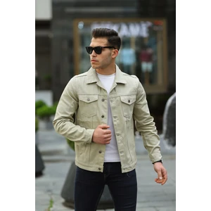 Erkek  Slim Fit Denim Kot Ceket