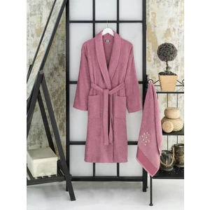 Havlulu Bornoz Seti Pamuklu Renkli Cepli Bornoz Banyo Seti /kadın/erkek Bornoz Takımı Nakışlı Havlu