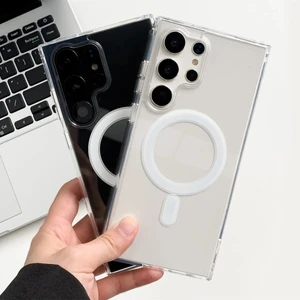 Samsung Galaxy S23 Ultra Magsafe Özellikli Şeffaf Renkli Koruyucu Kılıf