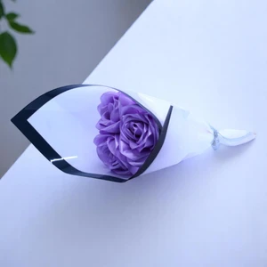 Üçlü (3'lü) Gül Buketi, Hediye Saten Gül Buketi, Kırmızı, Sarı, Mavi, Siyah Saten Gül Buketi