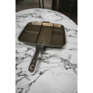 Çok Renkli Granit Döküm  5 Gözlü Tava Kamp Mutfak