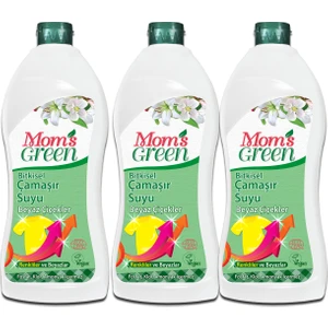 Mom's Green 3'lü Set Bitkisel Çamaşır Suyu - Beyaz Çiçekler Eco