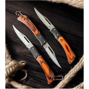 Ahşap Kabze Manuel Çelik Cep Çakısı