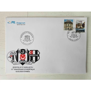 Beşiktaş Ilk Gün Zarfı 2020 Tarihli. Nadir Koleksiyonluk Fdc Bjk Zarf. Damgalı Pullu Temiz.