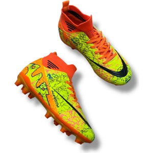 Çoraplı Krampon Sarı Turuncu Desenli