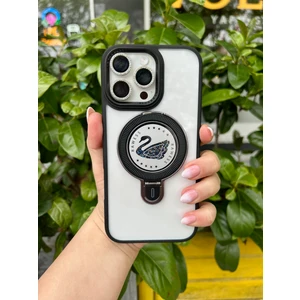 Apple iPhone 13 Uyumlu Magsafe ve Stand Özellikli Swan Silikon Kılıf