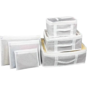 Bavul Içi Düzenleyici Valiz  Organizer 6 Lı Set - Çizgili
