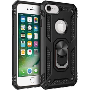 Apple iPhone 7 Kılıf Siyah Panther Yüzüklü Silikon Orijinal Esnek Ince Geliştirilmiş Dayanıklı Darbe Karşıtı Koruyucu Yeni Nesil Tasarım (Apple iPhone 7 ile Uyumlu, Siyah)