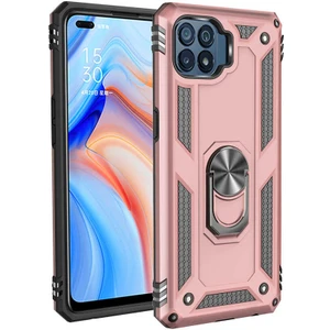 Oppo Reno 4 Lite Kılıf Rose Gold Panther Yüzüklü Silikon Orijinal Esnek Ince Geliştirilmiş Dayanıklı Darbe Karşıtı Koruyucu Yeni Nesil Tasarım (Oppo Reno 4 Lite ile Uyumlu, Rose Gold)