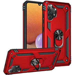 Samsung Galaxy A32 4g Kırmızı Panther Yüzüklü Silikon Orijinal Esnek Ince Geliştirilmiş Dayanıklı Darbe Karşıtı Koruyucu Yeni Nesil Tasarım (Samsung Galaxy A32 4g, Kırmızı)