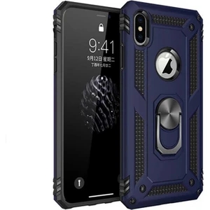 Apple iPhone x Kılıf Mavi Panther Yüzüklü Silikon Orijinal Esnek Ince Geliştirilmiş Dayanıklı Darbe Karşıtı Koruyucu Yeni Nesil Tasarım (Apple iPhone x ile Uyumlu, Mavi)