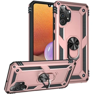 Samsung Galaxy A32 4g Rose Gold Panther Yüzüklü Silikon Orijinal Esnek Ince Geliştirilmiş Dayanıklı Darbe Karşıtı Koruyucu Yeni Nesil Tasarım (Samsung Galaxy A32 4g, Rose Gold)