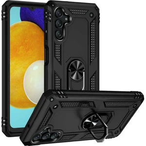 Samsung Galaxy A04S Kılıf Siyah Panther Yüzüklü Silikon Orijinal Esnek Ince Geliştirilmiş Dayanıklı Darbe Karşıtı Yeni Nesil Tasarım (Samsung Galaxy A04S, Siyah)