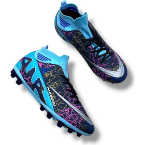 Çoraplı Krampon Lacivert Turkuaz Desenli