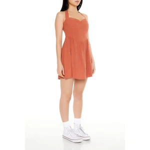 F21 Korse Detaylı Halter Mini Elbise