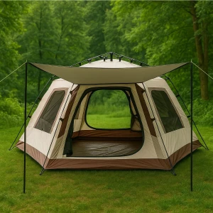 8-10 Kişilik Otomatik 4 Mevsim Kamp Çadırı | 280x280x155 Cm | , Hızlı Kurulum, Geniş Alan