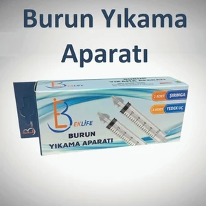 Burun Yıkama Kiti 2 Adet Şırıngalı Burun Aspiratörü Bebek Burun Temizleme Aparatı 2x Silikon Uç