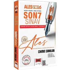 2026 Ales Vıp Son 7 Sınav Çıkmış Sorular (13 Nisan 2025 Sınavı Dahil)